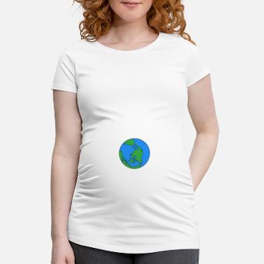 Dom Idea Układu Słonecznego Ziemi dla Matki Ziemi - Koszulka ciążowa