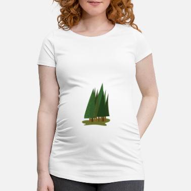 Firs - original art Nature lovers - Maternity T-Shirt