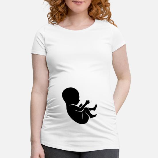 Fußabdrücke Baby mit Herz Lustige witzige süße Umstandsmode Umstandsshirt mit Motiv Schwangerschaft T-Shirt Schwangerschaftsshirt Kurzarm 
