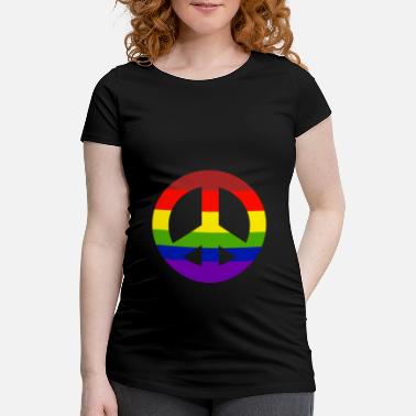 Rechte Homosexueller Peace LGBT Regenbogenfahne Rechte Homosexueller - Schwangerschafts-T-Shirt