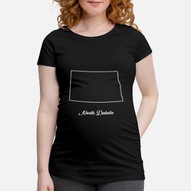 Norddakota Norddakota Landkarte - Schwangerschafts-T-Shirt