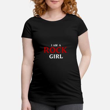 Fille Rock Je suis une fille rock, je suis une fille de rocker, rouge - T-shirt de grossesse