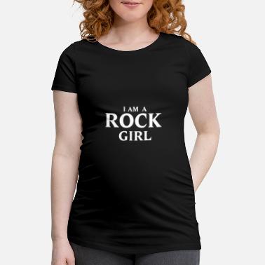 Fille Rock Je suis une fille rock, je suis une fille de rocker blanc - T-shirt de grossesse
