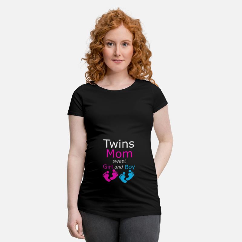 Donna Carino gemelli mamma di Twin Baby Boy Girl Maglietta