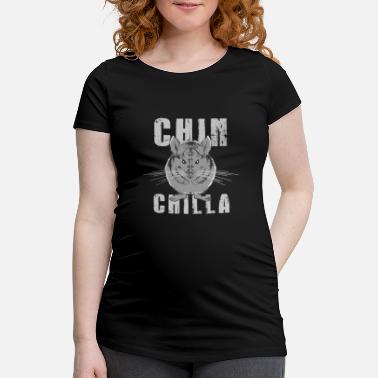 Pelzig Chinchilla niedliche Geschenkidee pelzig Haustier - Schwangerschafts-T-Shirt