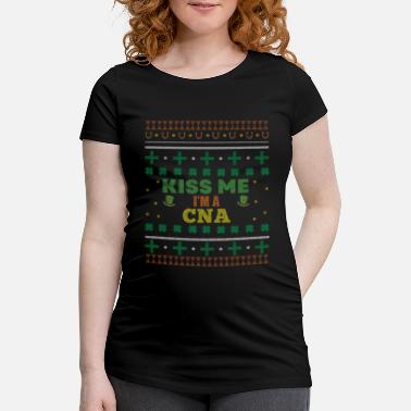 Dekoration CNA Sjuksköterska Ful Kyss Clover Saint Patrick&#39;s Day - Gravid T-shirt
