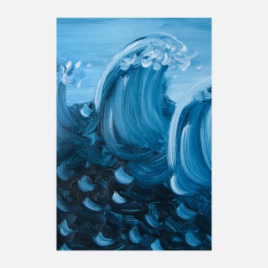 Bølgegang 3 bølger oprejst - Poster