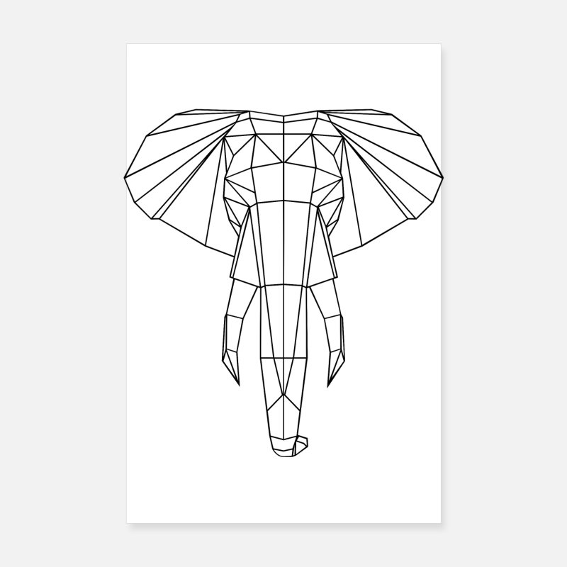 geometric elephant' Poster | Spreadshirt