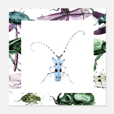 Animaux Insecte bleu - Poster