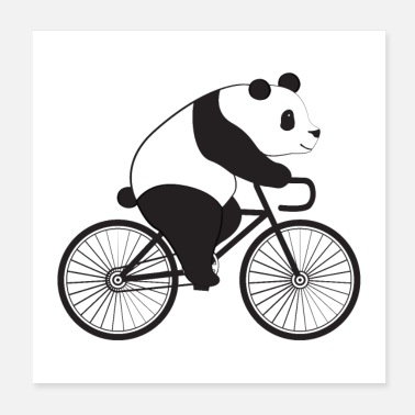 Sport Panda vélo - Poster