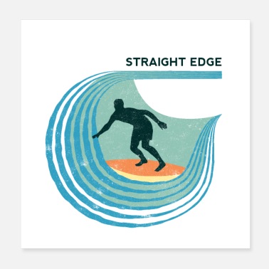 Sport Surfeur à bord droit (fond clair) - Poster