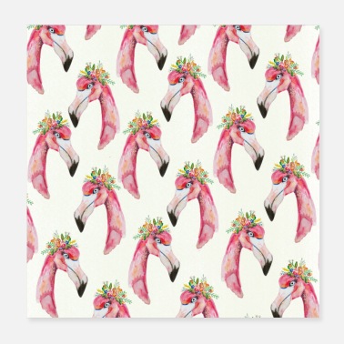 Tiere flamingo flower - Poster