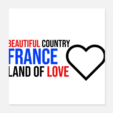 Country France country of love - Poster