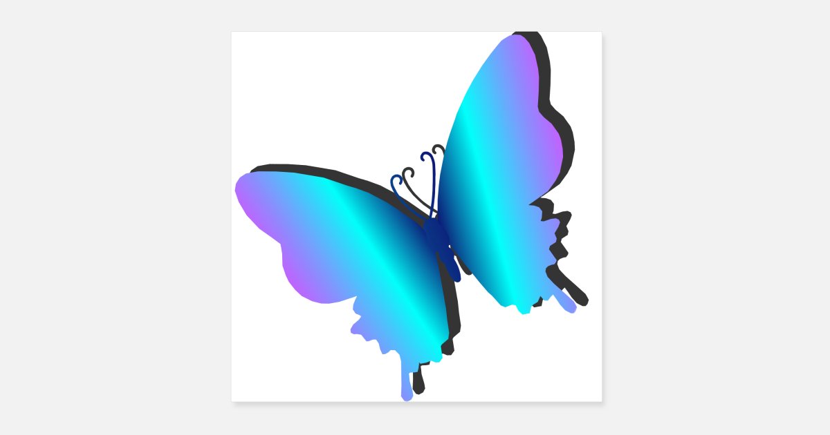 Butterfly in purple-blue gradient. 3d optics' Poster | Spreadshirt