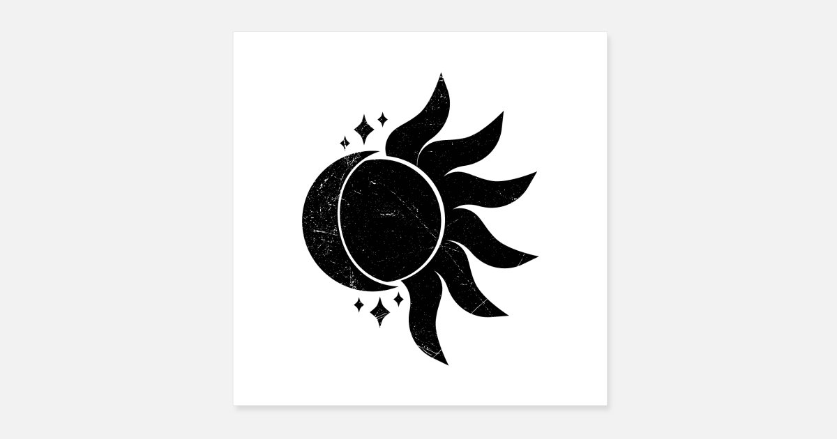Astrology Sun and Moon Tattoo Design Gift' Poster | Spreadshirt