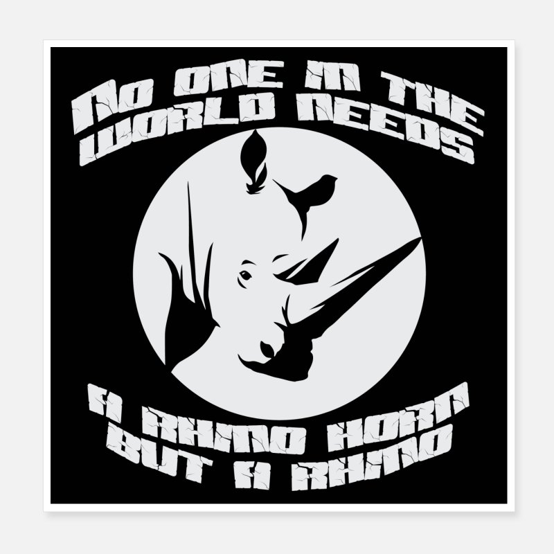 Animal Welfare Rhinoceros' Poster | Spreadshirt