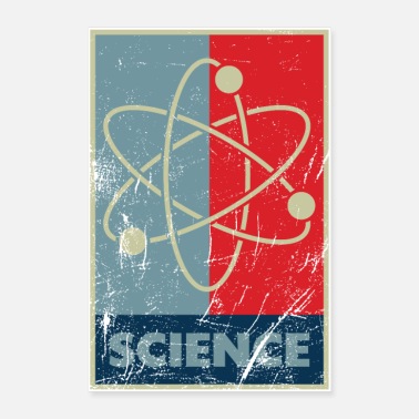 Obama Science atom model scratched used look - Poster