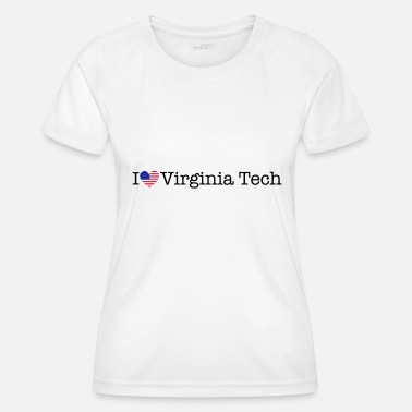 Strip I love Virginia Tech - Frauen Funktions-T-Shirt