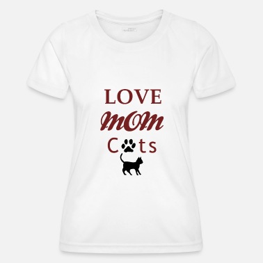 Steinslott mamma elsker katter - Funksjons-T-skjorte for kvinner