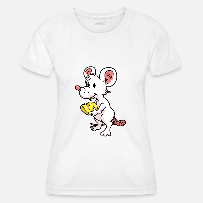 Mouse Cheese Cartoon Kids Rodent Pet Child' Women's Functional T-Shirt |  Spreadshirt