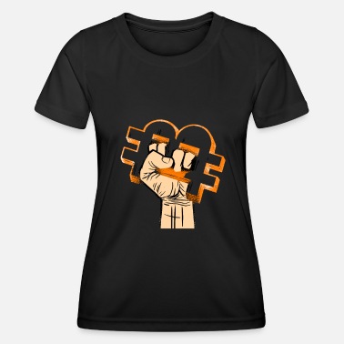 Blockchain kryptowaluty Bitcoin - Funkcjonalna koszulka damska