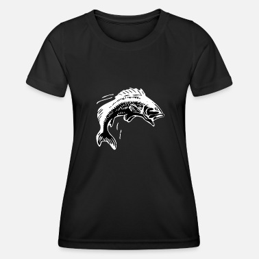 Logo Jumping fish logo for anglers - Women’s Functional T-Shirt