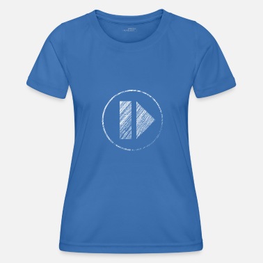 Painike Ohita-painike - Naisten tekninen t-paita