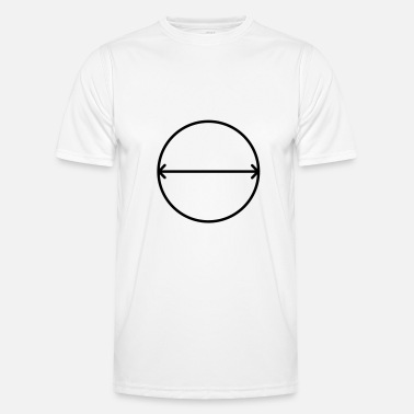 Durchmesser Mathematik Symbol - Durchmesser des Kreises - Männer Funktions-T-Shirt