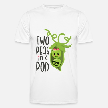 Peas Two Peas in a Pod Valentines Day In Love - Men’s Functional T-Shirt