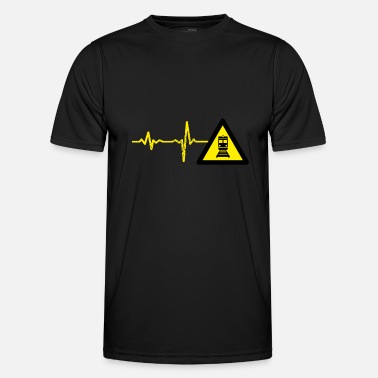 Narrow Gauge Gift heartbeat train driver - Men’s Functional T-Shirt