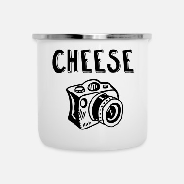 Vintage Camera Retro Say Cheese Photographer Enamel Mug