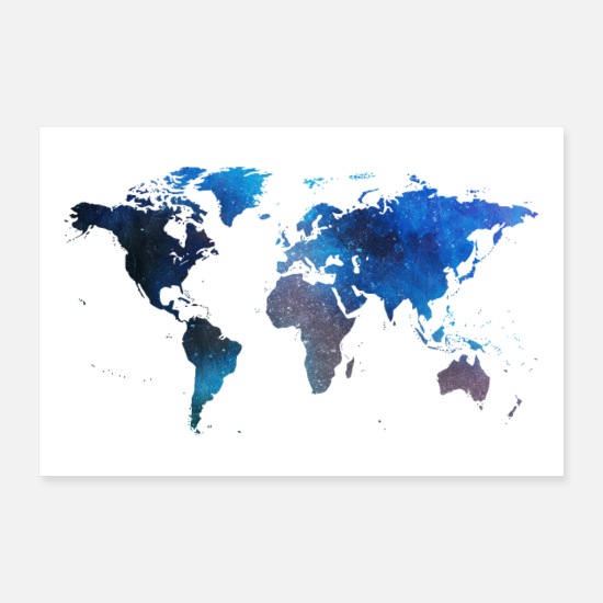 Verbazingwekkend kaart van de wereld Poster | Spreadshirt FX-87
