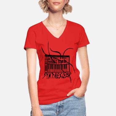 Syntetisaattori syntetisaattori - Klassinen naisten t-paita v-pääntiellä