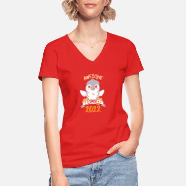 Styler Geburtstag 2022 22 Pinguin Pinguine Geschenk - Klassisches Frauen-T-Shirt mit V-Ausschnitt