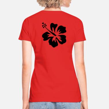 Hibiscus hibiscus - T-shirt classique col V Femme