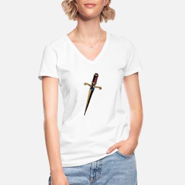 Dolk dolk dolk kniv - Klassisk T-skjorte med V-hals for kvinner