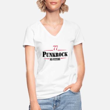 Streetpunk Punk Punks Punkrock Streetpunk No Future - Klasyczna koszulka damska z dekoltem w serek