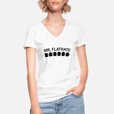 Flatrate Mister Flatrate | piwo - Klasyczna koszulka damska z dekoltem w serek