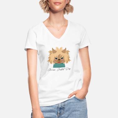 Chinesischer Schopfhund Chinesischer Schopfhund - Klassisches Frauen-T-Shirt mit V-Ausschnitt