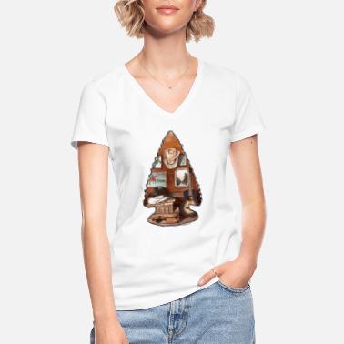 Nuolenkärki Nuolenkärki - Klassinen naisten t-paita v-pääntiellä