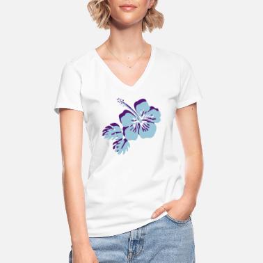 Hibiscus Flower Hibiscus flower Hibiscus flower Flower Fleur - Classic Women’s V-Neck T-Shirt