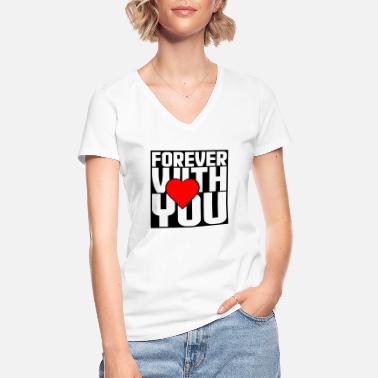 Liefdesverklaring liefdesverklaring voor altijd - Klassiek vrouwen T-shirt met V-hals