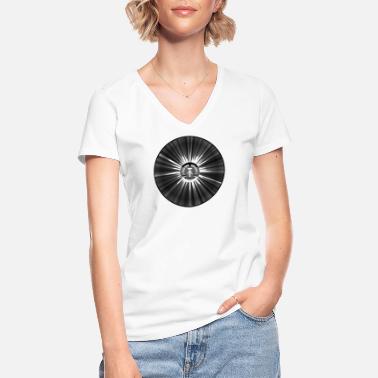 Ostalgia ostalgia - Klasyczna koszulka damska z dekoltem w serek