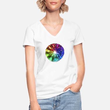 Strassi Värikäs kivi - Klassinen naisten t-paita v-pääntiellä