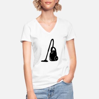 Støvsuger Støvsuger - Klassisk T-skjorte med V-hals for kvinner