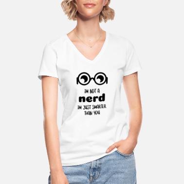 Briller kult nerd sitat - Klassisk T-skjorte med V-hals for kvinner