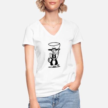 Lasso Cowboy med lasso - Klassisk T-skjorte med V-hals for kvinner