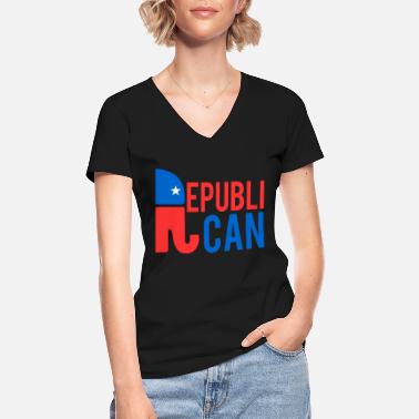 Republikaanit Republikaanien tasavalta voi tehdä mitä tahansa - Klassinen naisten t-paita v-pääntiellä