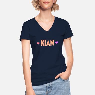 Kian Kian - Klassisches Frauen-T-Shirt mit V-Ausschnitt