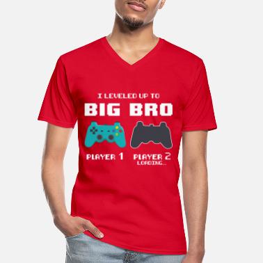 Big Wyrównaj prezent dla gracza hazardowego Big Brother - Klasyczna koszulka męska z dekoltem w serek